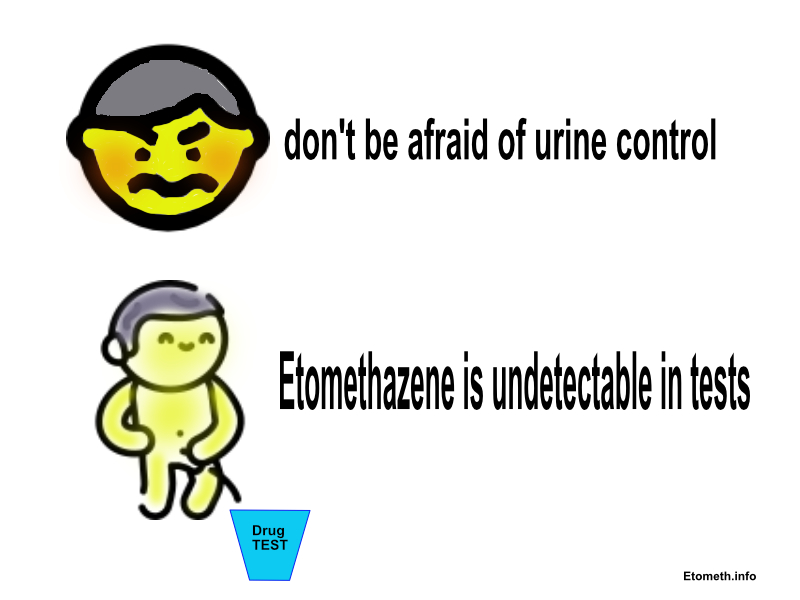 Read more about the article Etomethazene is not detected in urine tests.